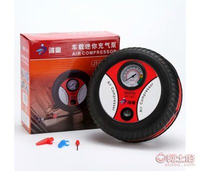 亚瑞汽车保险礼品轮胎气泵19缸12V迷你打气泵车载充气泵电动打气机AC031 便携可靠的应急充气助手